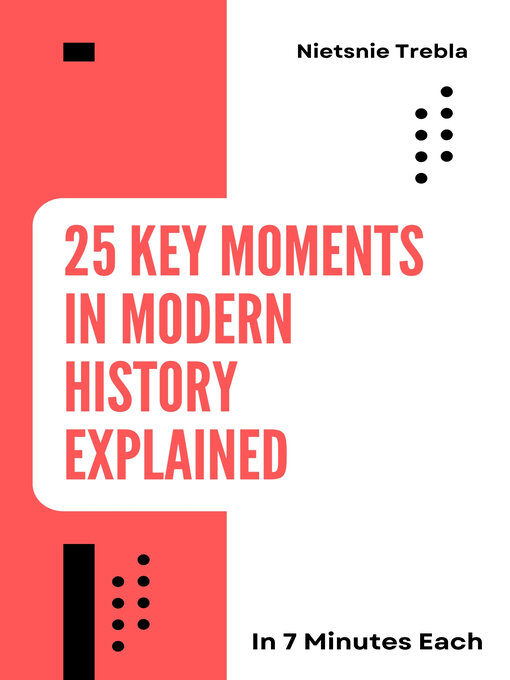 Titeldetails für 25 Key Moments in Modern History Explained in 7 Minutes Each nach Nietsnie Trebla - Warteliste